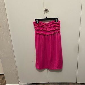 ❤️❤️ Pink Mini Dress with Ruffles